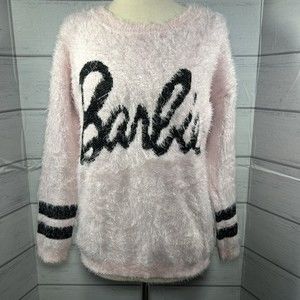 Forever 21 Barbie Women's Fuzzy Soft Eyelash Yarn Sweater Dusty Pink Size Small